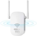 Wifi Extender Booster, Wifi Booster Range Extender Dual Band 1200Mbps 5G/2.4GWiFi Range Extender with Ethernet Port, Plug and Play WiFi Extender, UK Plug.E-826-LSL