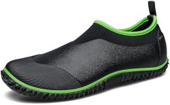 TENGTA Unisex Waterproof Garden Shoes Womens Rain Boots Mens Car Wash Footwear Green 13