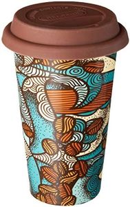 De'Longhi Travel Mug DLSC055 Taster Tazza Termica in Ceramica per bevande calde e fredde, tappo in silicone, capacità 300ml con coperchio, Facile da Trasportare