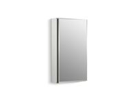 KOHLER CB-CLC1526FS CLC Flat 15 inch W x 26 inch H Aluminum Single Medicine Cabinet with Mirrored Door, Beveled Edges, Anodized Aluminim