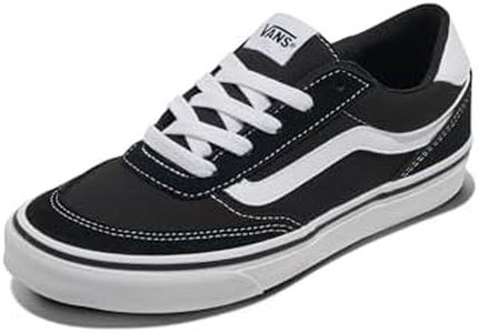 Vans Women's Brooklyn LS Shoe - Low-Top Fashion Sneakers for Casual Wear. Suede/Canvas Black/White. 8.5