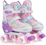 Gonex Roller Skates for Girls Kids Boys Women with All Light Up Wheels，Adjustable Rollerskates for Beginners Toddler Youth, Gift for Indoor Outdoor