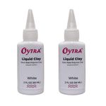 Oytra Liquid Polymer Clay 120 ml / 2 Fl. Oz Oven Bake for Jewelry Making and Art Craft DIY (White)