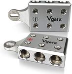 Vgate 6x1/0 AWG Gauge Post Battery Terminals, for Lithium or AGM Lead Acid Battery with Bolt Down Ends or Threaded Studs, M6 or 1/4”-20