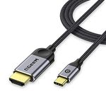 QGeeM USB C to HDMI Cable Adapter 4K, USB Type C to HDMI Cable Thunderbolt 3 Compatible with MacBook Pro 2017-2020 IPad pro,Samsung S9 S10,Surface Book 2,Dell XPS 13/15,Pixelbook More (6FT)