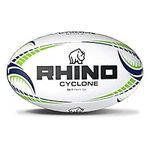 Rhino Cyclone Rugby Ball, White, Si