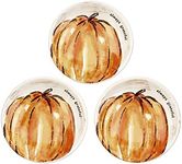 Mud Pie Harvest Dipping Dish Set, Orange Pumpkin, 4" Dia