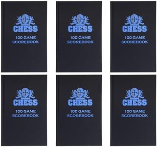 WE Games (6 Count) Chess Scorebook & Chess Notation Book - Black Hardcover Chess Books with 100 Pages, Ideal Chess Score Sheets for Clubs & Tournaments