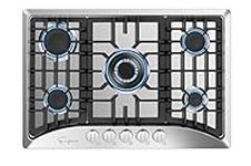 Empava 30 in Gas Stove Cooktop 5 Italy Sabaf Burners in Stainless Steel