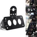 LivTee Motorcycle Side Mount License Plate Bracket Compatible with Harley Made Aluminum Alloy for Most Bike Motorcycle