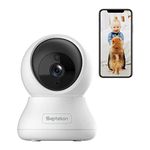 Septekon 2K FHD WiFi Camera Security Camera indoor - 360° Pan Tilt Security Camera - Wireless Baby Camera, Pet Camera - Cloud Storage - Night Vision CCTV Camera Works with Alexa - H40i, White