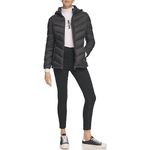 Calvin Klein Women's Light-Weight Hooded Puffer Jacket, Black, Medium