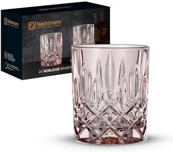 Nachtmann Noblesse Whisky Tumbler, Rose – Elegant Crystal Glassware for Fine Whiskies & Cocktails – Classic Cut Design Adds Luxury to Any Bar – 295 ml Capacity (Pack of 2)