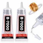 Flexible and Strong B7000 Glue - 25ml (2 Pack) - Multi-Purpose Adhesive for Crafts, Jewelry, and Repairs