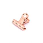 Coideal Rose Gold Bulldog Clips - 30 Pack 1 Inch Small Metal Binder Paper Clips Decorative for Photo Art Craft Display