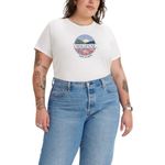 Levi's Women's Perfect Crewneck Tee Shirt (Also Available in Plus), Poppy Fields Cloud Dancer, XX-Large