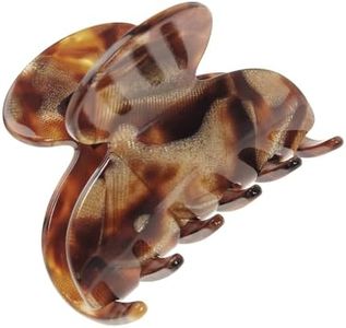 Small Hair Clip for Women, France Luxe Sm Couture Claw Clip, Africa Brown, Strong Grip, Lightweight Comfort, Damage-Free French Design, Ideal for Half-Up Style