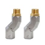 2PCS 3/4" Fuel Transfer Hose Swivel 360 Rotating Connector for Fuel Nozzle Multi Plane Fuel Plane Swivel