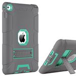 BENTOBEN iPad Air 2 Case, Gray/Mint Green, Shockproof, Protective, Durable Silicone and Hard PC Material