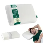 The White Willow Pillow For Neck Pain Relief-Engineered Latex Super Soft Pillow-Orthopedic Bed Pillow For Sleeping-Cervical Pillow For Neck & Shoulder Pain-Soft Pillow For Back Pain-Standard Size-4"H