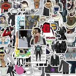 50 Pcs Toilet Man Stickers Packs Monitor Man Stickers for Adults Teens Cool Stickers for Laptop Vinyl Stickers Pack Decals for Waterbottle Moto Bicycle Skateboard Luggage Decal Graffiti Phone