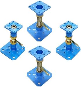 House Jacks for Leveling Permanent - Blue Carbon Steel House Floor Jack, 4.5-6.5in Adjustable with Bidirectional Thread Adjustment, 10000lb Load Capacity for Attic, Roof Beam, High Terrace