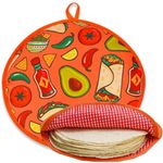 30cm Tortilla Warmer Pouch Microwavable Insulated Bag Holder Server 12 Inch Tortilla Warmer Microwavable Tortilla Warmer Bag Tortilla Holder Warmer Pouch Microwave Oven Safe for Corn, Taco, Burrito