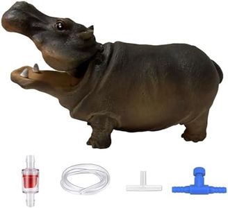 Generic Hippo Air Bubbler Fish Tank Decorations Fish Tank Air Stone Set - for Aquarium Fish Tank - Resin Decoration (Hippo), Brown