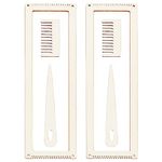 OLYCRAFT 2 Sets Weaving Loom Kit Mini Wooden Weaving Looms DIY Weaving Loom DIY Weaving Art Tapestry Loom with Weaving Comb and Teardrop Crochet Needle for Beginners DIY Knitted Crafts