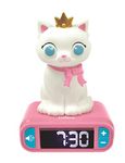 Lexibook Kitten Digital Alarm Kids with Night Light Snooze, Childrens Clock, Luminous Cat, White and Pink colours-RL800KT, Multicoloured