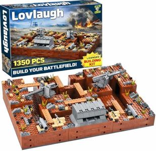 WW2 Military Trench Fortress Building Set（1350 pcs）Military Bunker Model Kit with Medical Room, Armory, Anti-Aircraft Gun&Ground Fortress for Adults&Kids, STEM Creative Play, Combat Display Collection