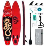 FEATH-R-LITE 11' Inflatable Ultra-Light Stand Up Paddle Board for All Skill Levels Included with SUP, Adj Paddle, Pump, Backpack, Leash, Waterproof bag