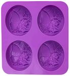 RKPM HOMES Silicone Cake Baking Pan Jelly Pudding Mousse Mould Nautical Handmade Cloud Cold Process Soap Mold (4 Cavity Butterfly Mold)