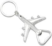 Aviation Gifts for Men Women Airplane Bottle Opener Keychain for Aircraft Theme Party Favors for Girls Boys Christmas Birthday Gifts for Son Husband Brother Beer Opener Keychains