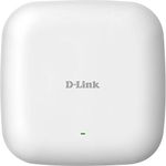 D-Link Nuclias Connect AC1300 Wave 2 Dual-Band PoE Access Point, MU-MIMO, Gigabit Port, Wall or Ceiling Mount, Supports 802.3af PoE, WiFi Bridge Mode, 16 SSID (DAP-2610), white