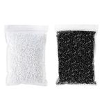 Tcthbc Fuse Beads Black and White, Bundle of 6000pcs Black Melty Beads and 6000pcs White Melty Beads, Compatible Perler Beads Hama Beads, 2 Pack