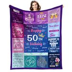 50th Birthday Gifts for Women 50 Year Old Birthday Gifts 50 Year Blanket Gifts 50th Funny Gift Idea 50th Birthday Gift Ideas Gifts for 50 Year Old Female Women Girl Bestie Sister (50th, 50"x60")