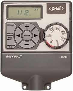 Orbit 28964 Easy Dial 4-Station Indoor Sprinkler Controller Gray