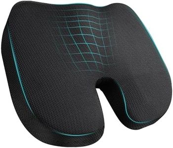 RaMokey Memory Foam Seat Cushion, Ergonomic Coccyx Cushion for Tailbone Discomfort, Relief Coccyx & Hemorrhoid Stress Seat Cushion for Office Chair, Car, Travel, Long Sitting, Gaming