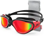 ZIONOR Swim Goggles, G1 Polarized Swimming Goggles UV Protection Leakproof Anti-fog Adjustable Strap for Adult Men Women (Polarized Mirror Red Lens)