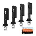 Mounting Pins for Recovery Boards, Lockable Design Traction Boards Mounting Pins, Theftproof Safety Kits, Safe Mount Pins Fit for MaxTrax MKII Recovery Boards, 4 Packs