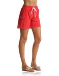 Rocorose Women's Swimming Shorts Fast Drying Elastic Waist Summer Board Trunks Red M