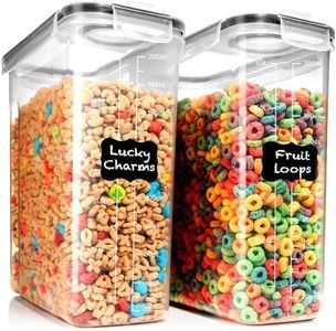 Shazo 2 Pack (6.3L / 213OZ) EXTRA Large Airtight Food Storage Cereal Containers for Bulk Food Storage BPA-Free Plastic Container, Pantry Organization and Canister for Rice, Pasta, Sugar & Flour