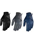 Callaway Golf Opti Color Glove (Worn on Left Hand, Men's (3-Pack), Large, Multi Color)