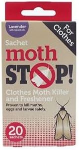 20 Lakeland Moth Stop Repellent Sachets – Lasts 3 Months Against Moths & Larvae Lavender Scented