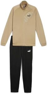 PUMA 681296 Men's Running Training Top and Bottom Set, Power Poly Tracksuit, 24 Spring Summer Color Prairie Tan (83), S