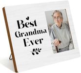 MIGUMUTU Best Grandma Gifts Wood Picture Frame Holds 4 X 6 Inch Photo Birthday Gifts for Grandma Grandmother Nana Christmas Mother's Day Grandparents Gifts Ideas