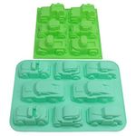 Silicone Car Mold, Beasea 2pcs Car Shape Silicone Baking Mold for Cake Cupcake Muffin Soap Ice Cube Clay Handmade Kitchen Bakeware Set