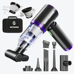 GentCarson Handheld Vacuum Cordless, 15000Pa Car Vacuum Cleaner, 4 in 1 Portable Mini Hand Vacuum with Dust Lamp Brushless Motor Wireless Vacuum Compressed Air Duster Vacuum Blower for Home Car Office