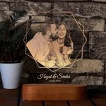 WEHATKE Acrylic Personalized Customized Photo 3D Illusion Led Lamp For Couple Valentine Gift, Birthday Anniversarygift, Husband Wife Gift, Wedding Gift (Single Color), White